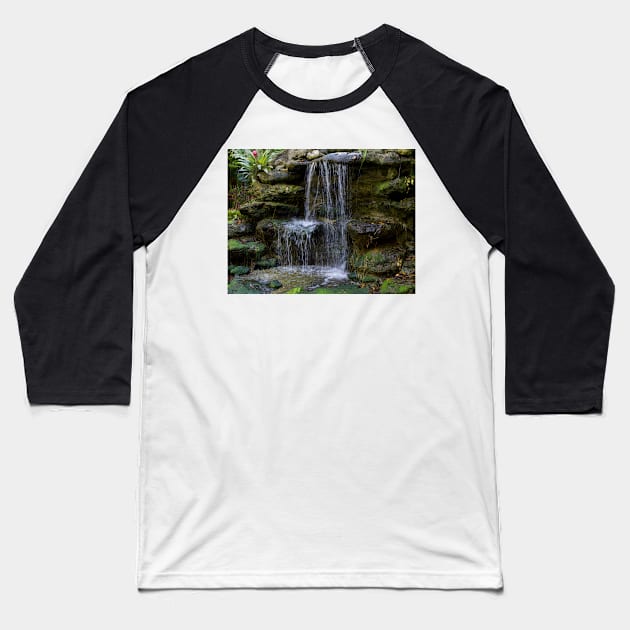 Serenity waterfall 1 Baseball T-Shirt by johnwebbstock